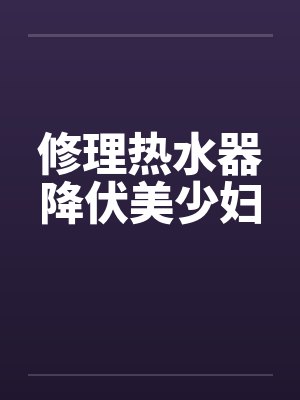 修理热水器降伏美少妇